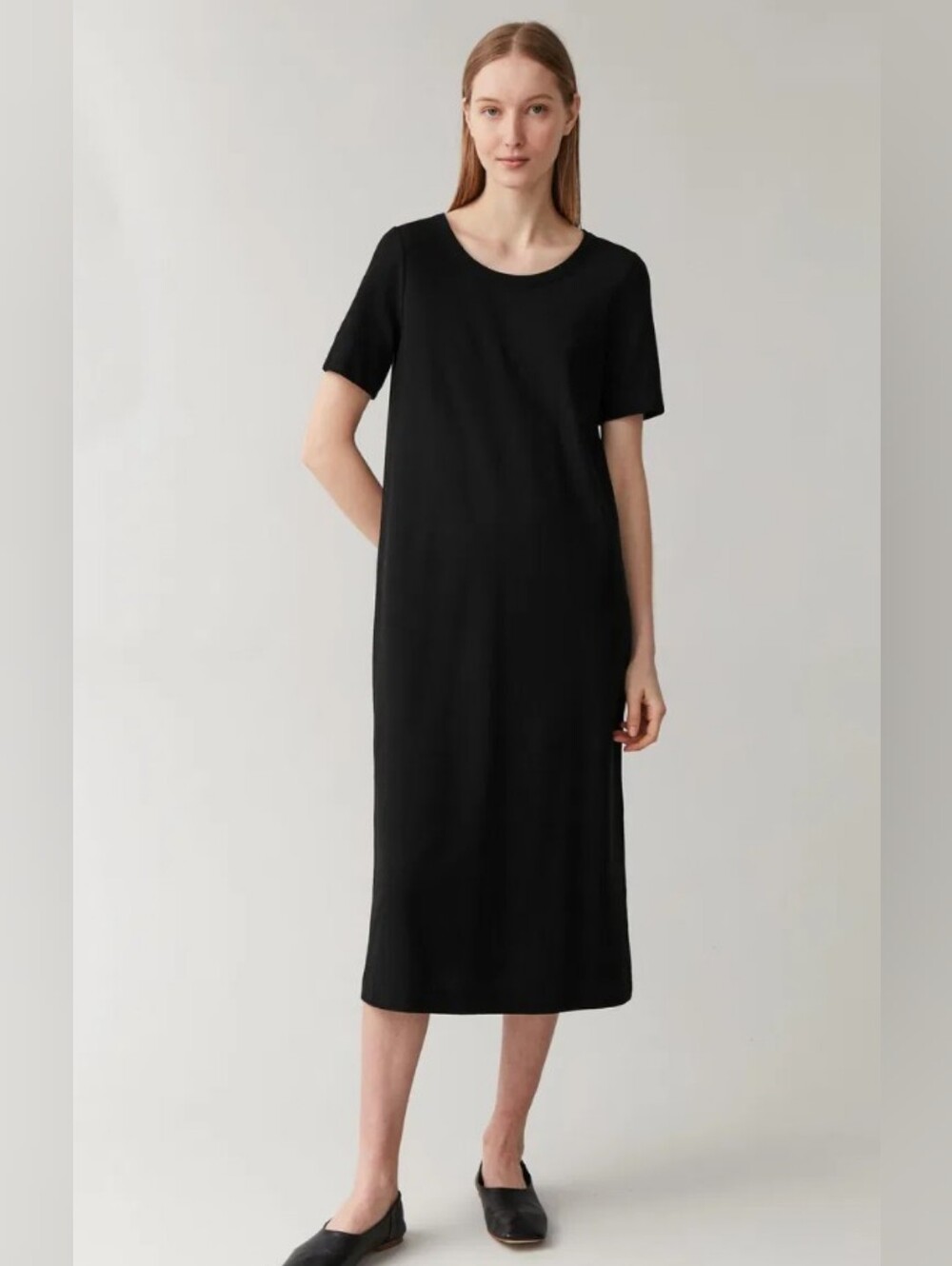 Drawstring Organic Cotton T-Shirt Dress